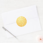 Sticker Rond Pixel d'or (Enveloppe)