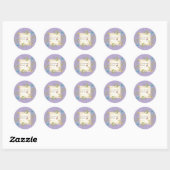 Sticker Rond Pixel floral (Feuille)