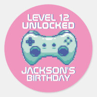 Pixel Gamer Niveau Girl Déverrouillé Jeu Anniversa