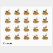 Sticker Rond Pizza (Feuille)