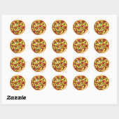 Sticker rond pizza (Feuille)