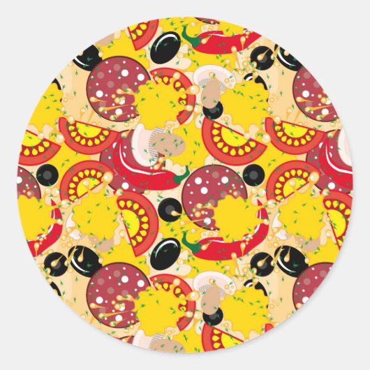 Sticker Rond Pizza (Devant)