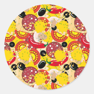 Sticker Rond Pizza