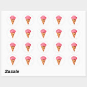 Sticker Rond Pizza à la crème glacée (Feuille)