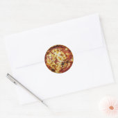 Sticker Rond Pizza au fromage et crevettes profonde (Enveloppe)
