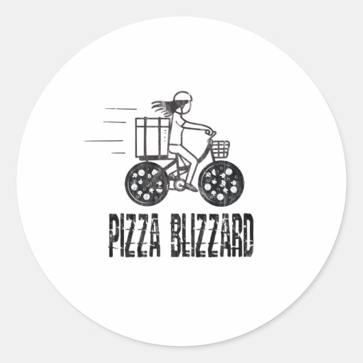 Sticker Rond Pizza Blizzard Moke Courier (Devant)