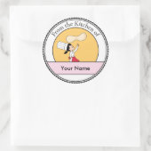 Sticker Rond Pizza Chef Art (Sac)