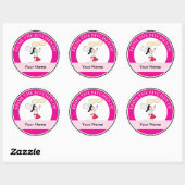 Sticker Rond Pizza Chef Art (Feuille)