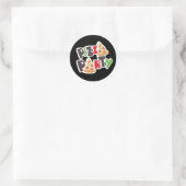 Sticker Rond pizza cool partie art (Sac)