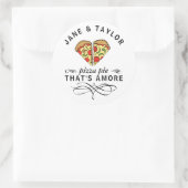 Sticker Rond Pizza d'amour personnalisée (Sac)