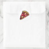 Sticker Rond Pizza de champignons et de pepperoni (Sac)