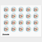 Sticker Rond Pizza De Style Moderne (Feuille)