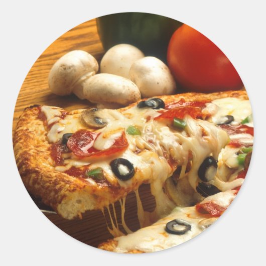 Sticker Rond Pizza Delicious (Devant)