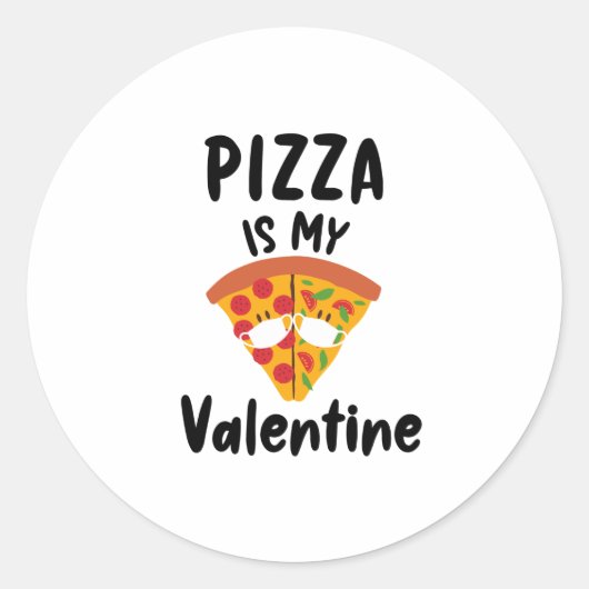 Sticker Rond Pizza Est Mon Cadeau Valentin Quarantaine Valentin (Devant)