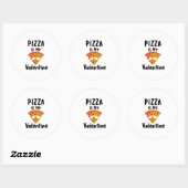 Sticker Rond Pizza Est Mon Cadeau Valentin Quarantaine Valentin (Feuille)