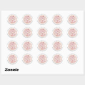 Sticker Rond Pizza, Événement Texte personnalisé à thème (Feuille)