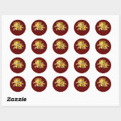 Sticker Rond Pizza Father and Son Pizza Family (Feuille)