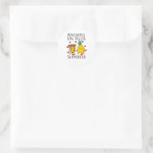 Sticker Rond Pizza Hawaii Pineapple Pizza Food (Sac)