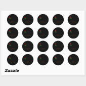 Sticker Rond Pizza No Fiddlin De Little Nero Autour (Feuille)