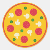 Sticker Rond Pizza Pie (Devant)