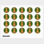Sticker Rond Pizza Puppy (Feuille)