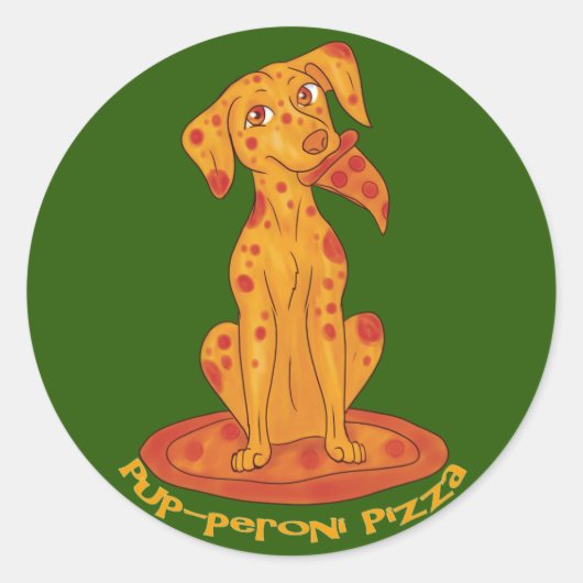 Sticker Rond Pizza Puppy (Devant)