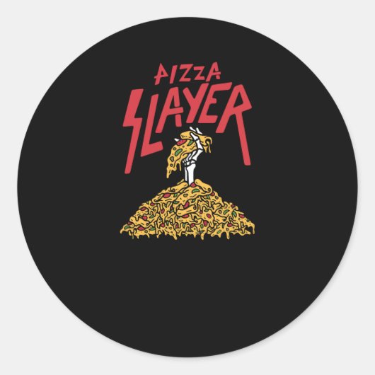 Sticker Rond Pizza Slayer (Devant)