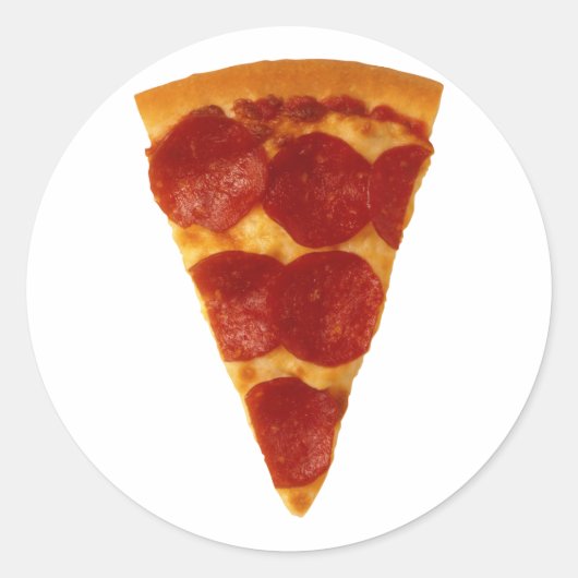 Sticker Rond Pizza Slice (Devant)