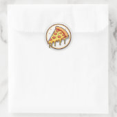 Sticker Rond Pizza Slice au fromage fondu (Sac)