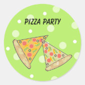 Sticker Rond Pizza Slices Pizza (Devant)