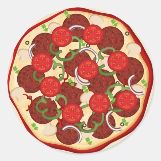 Sticker Rond Pizza Supreme (Devant)