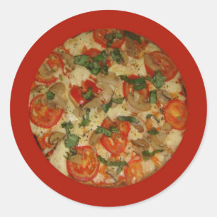 Sticker Rond Pizza Time - Commandez une pizza !