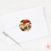 Sticker Rond Pizza Tomates Champignons Olives Fromage (Enveloppe)