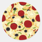 Sticker Rond Pizza Topping (Devant)