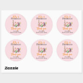 Sticker Rond Pjs et Prosecco Spa rose Bachelorette Party (Feuille)
