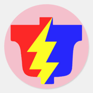 Sticker rond PLA rose Conçu par Chad