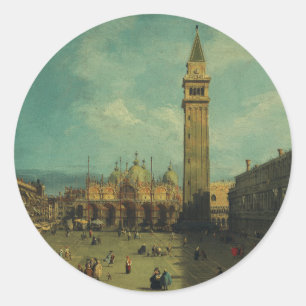 Sticker Rond Place Saint-Marc par Canaletto