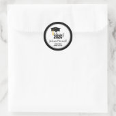 Sticker Rond Plafond de diplôme avec classe Tassel de 2023 (Sac)