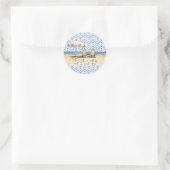 Sticker Rond Plage (Sac)