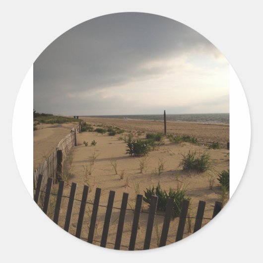 Sticker Rond Plage (Devant)