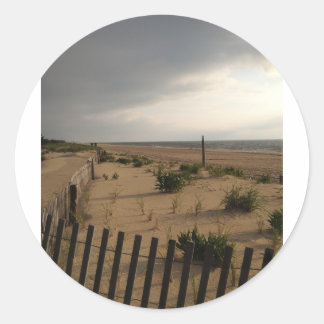 Sticker Rond Plage