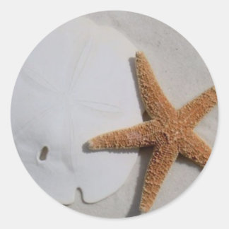 Sticker Rond Plage