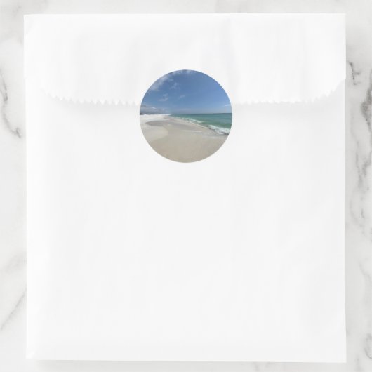 Sticker Rond Plage (Sac)