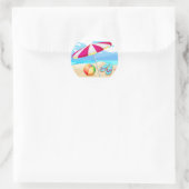 Sticker Rond Plage (Sac)