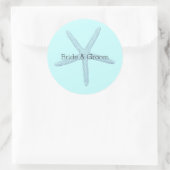 Sticker Rond Plage Blue Starfish (Sac)