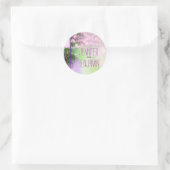 Sticker Rond Plage Coucher de soleil Palm Éclairage Mariage vio (Sac)
