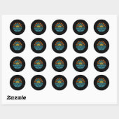 Sticker Rond Plage de Delray (Feuille)