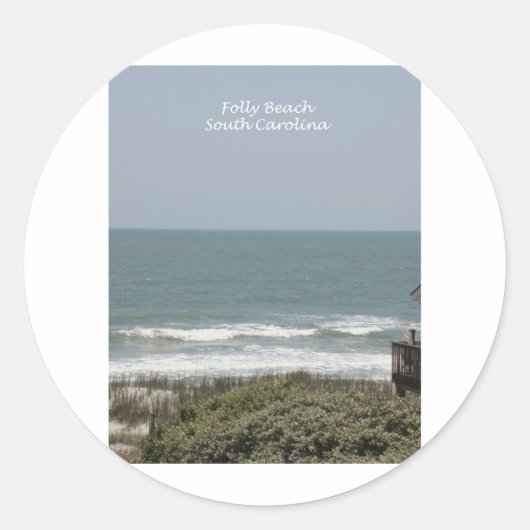 Sticker Rond Plage de Folly (Devant)