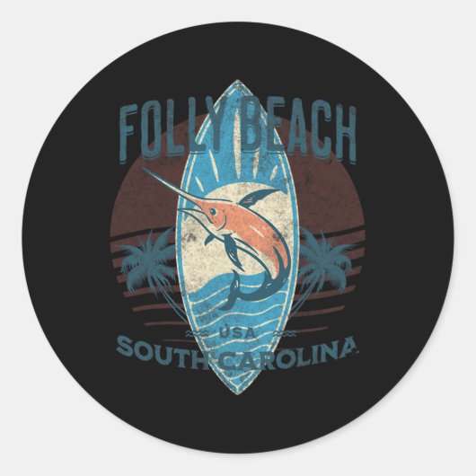 Sticker Rond Plage de Folly _2 (Devant)
