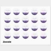 Sticker Rond Plage de forêt violette Bois Mariage Faveur (Feuille)